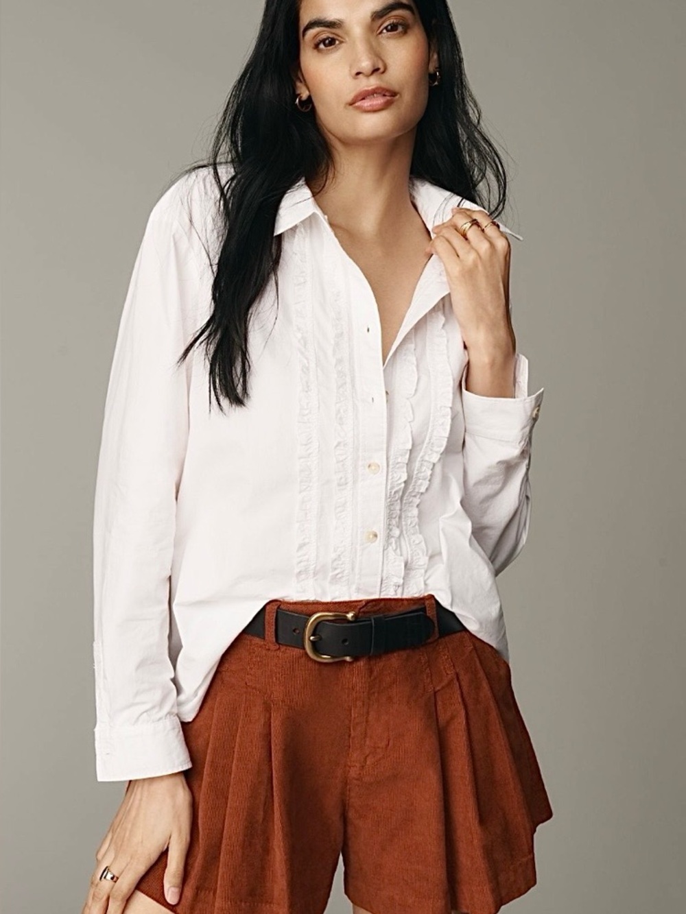 Anthropologie Pilcro Tuxedo Buttondown Shirt Medium NWT
